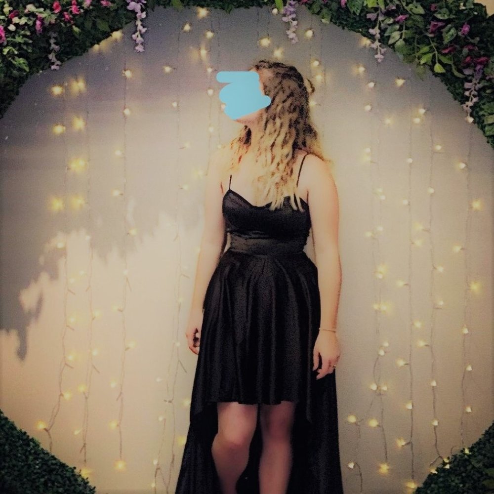 Gorgeous Black Prom Dress Asymmetrical Design